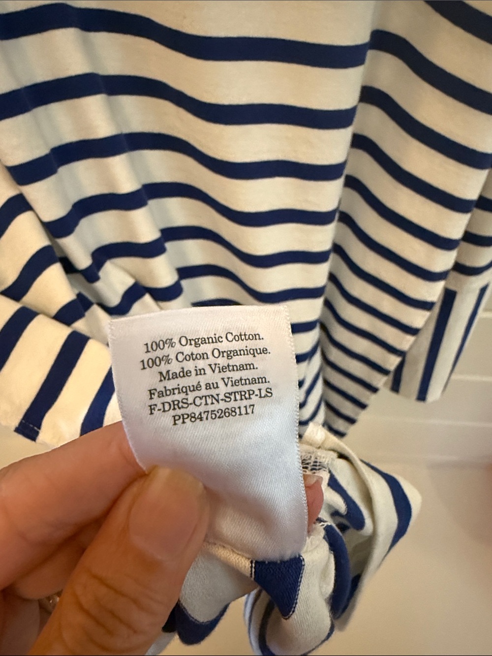 Everlane Organic Cotton Navy and White Stripe Bateau A-Line Dress - Picture 6 of 6